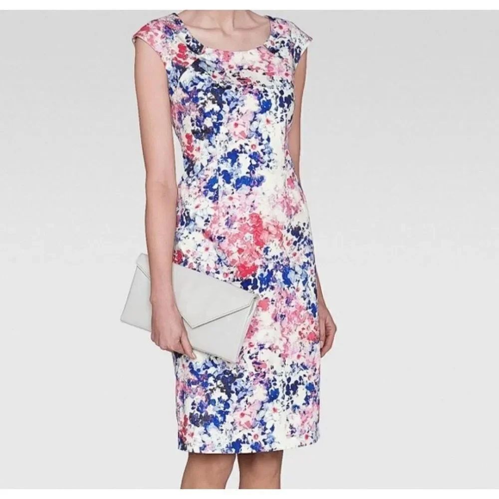 NWT L.K. BENNETT HANNAH pink FLORAL DRESS sz 2